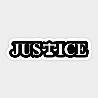 Justice Wordmark Sticker